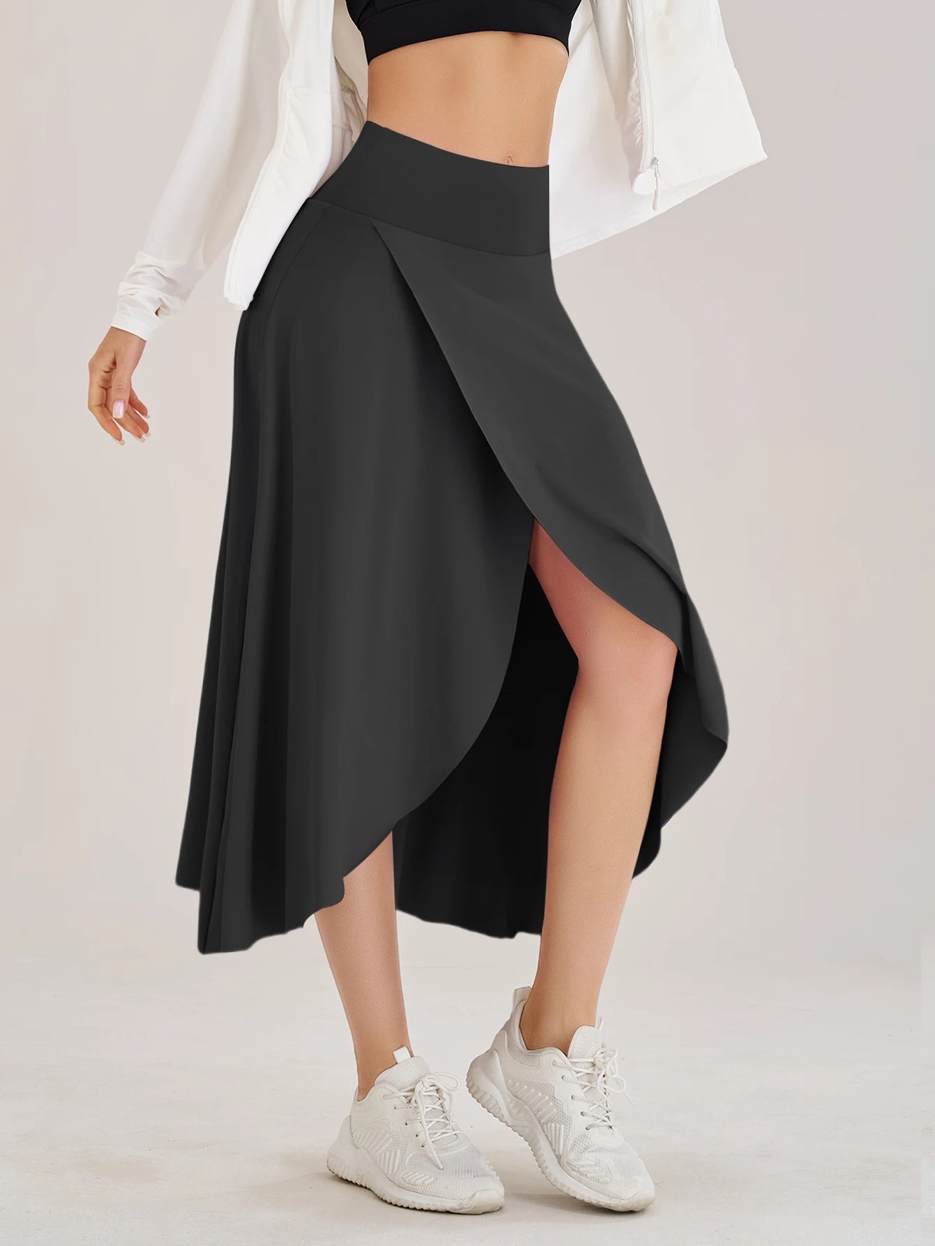 Summer Women Golf Tennis Dance Fitness Long Skirts Quick Drying Solid Female Lining High Waist Long Skirts Shorts