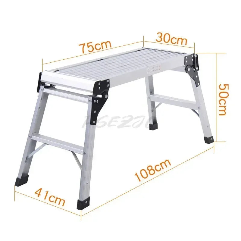 Multi Functional Aluminum Alloy Household Car Wash Stool Decoration Portable Folding Tool Climbing Platform Two-step Ladder
