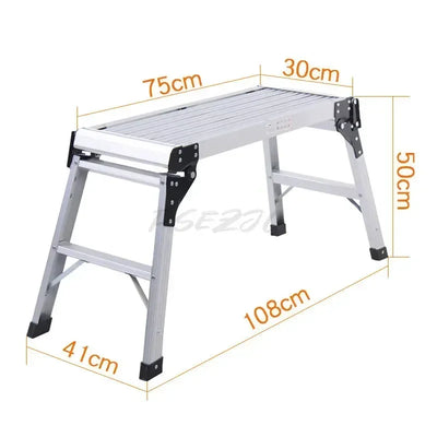 Multi Functional Aluminum Alloy Household Car Wash Stool Decoration Portable Folding Tool Climbing Platform Two-step Ladder