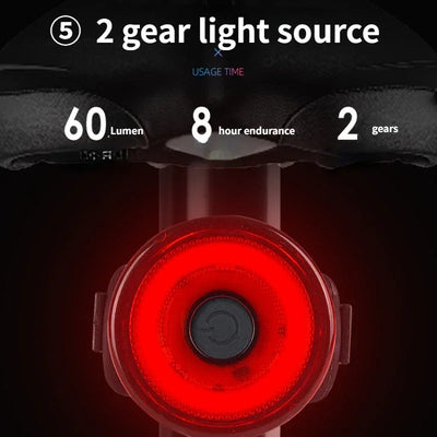 Bicycle Tail Lamp Headlight 400 Lumens Waterproof LED Warning Light Mountain Bike Luminous Night Riding Equipment Bike Lights