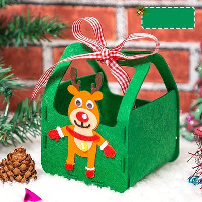 DIY Christmas Gifts Box Candy Bag Kids Handmade Craft Toy Handbag Xmas Decoration Materials Kits Educational Toys for Children