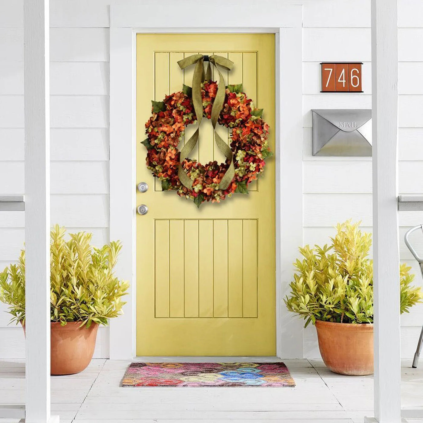 Autumn Wreath Christmas Decoration Thanksgiving Garland Window Restaurant Home Maple Leaf Party Festival Decoration Wreath Door