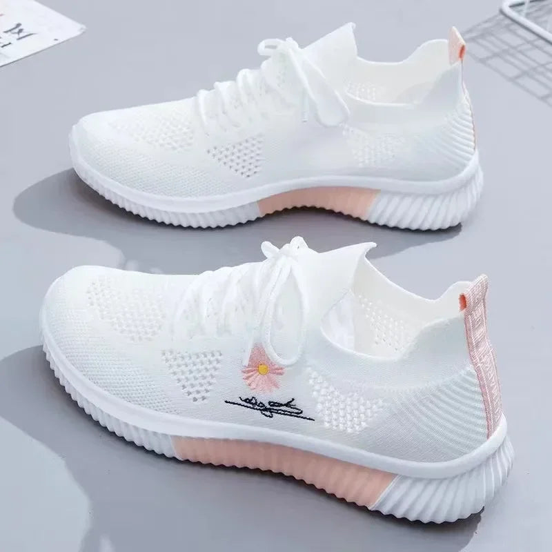 Women's Breathable Mesh Running Shoes - Lightweight Shock-Absorbing Gym Sneakers, Trendy Fashion Sports & Leisure Goddess Shoes