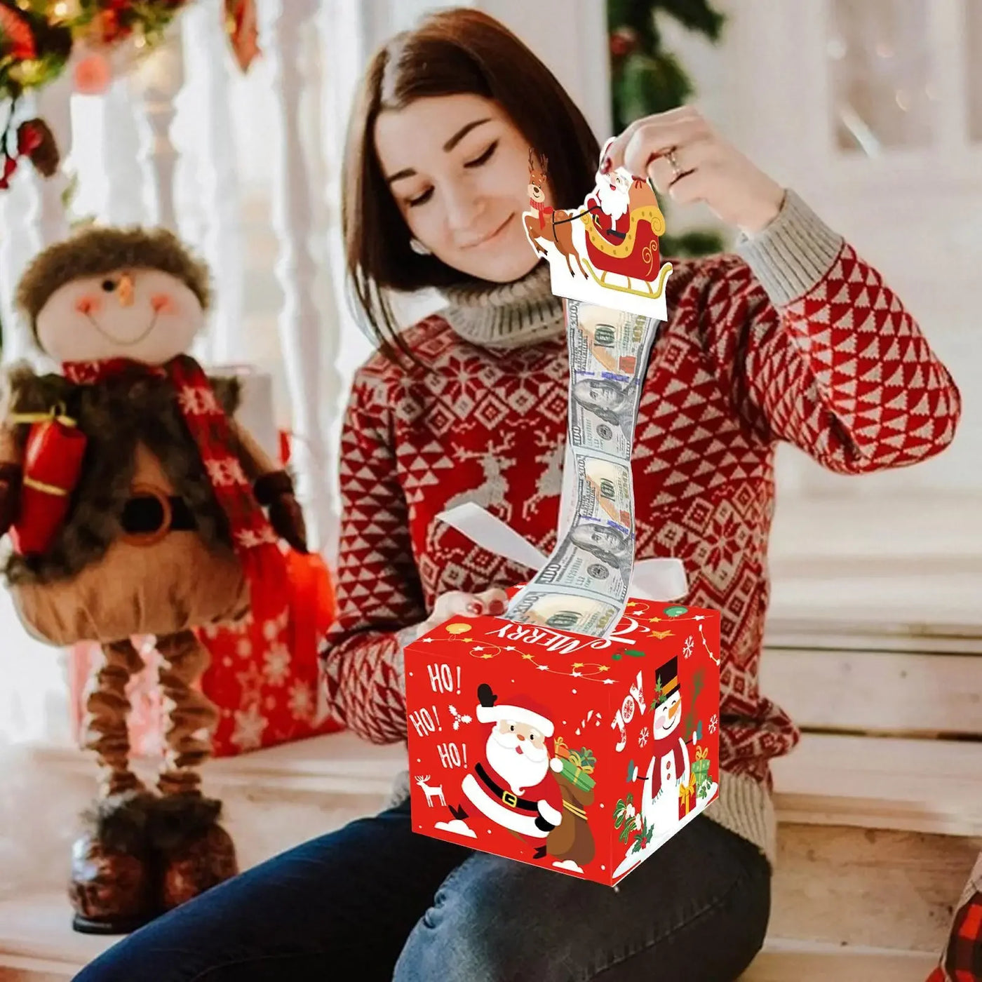 Fun Christmas Gift Box Christmas Money Box Cake Cupcake Muffin Box Party Cash Box for Christmas Packing Decor