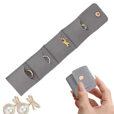 4 Compartments Jewelry Storage Bag Portable Mini Jewelry Bag Earrings Necklace Ring Organizer Bag Travel Jewelry Storage Case