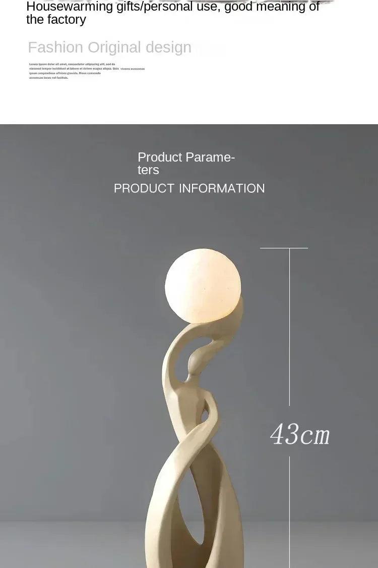 Home decor statue abstract art ornaments nordic living room large floor luminous sculpture housewarming gift interior