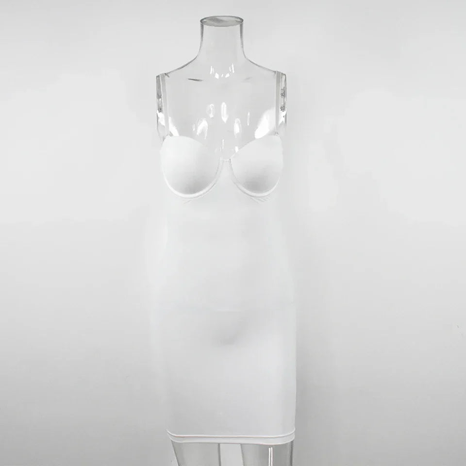 Shapewear Women Sexy Dress Control Slips Dress With Bra Push Up Slimming Sheath Underwear Body Shaper Waist Trainer Corset