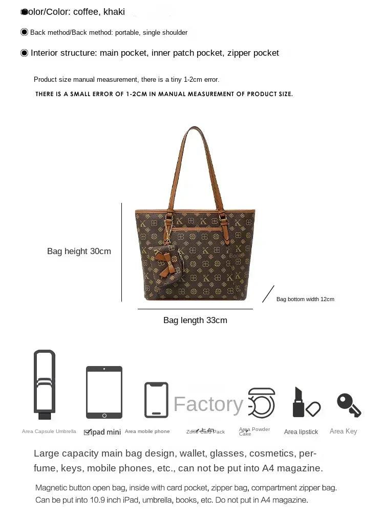 Brand handbag for women 2025 new spring/summer high-end texture retro designer single shoulder crossbody bag with large