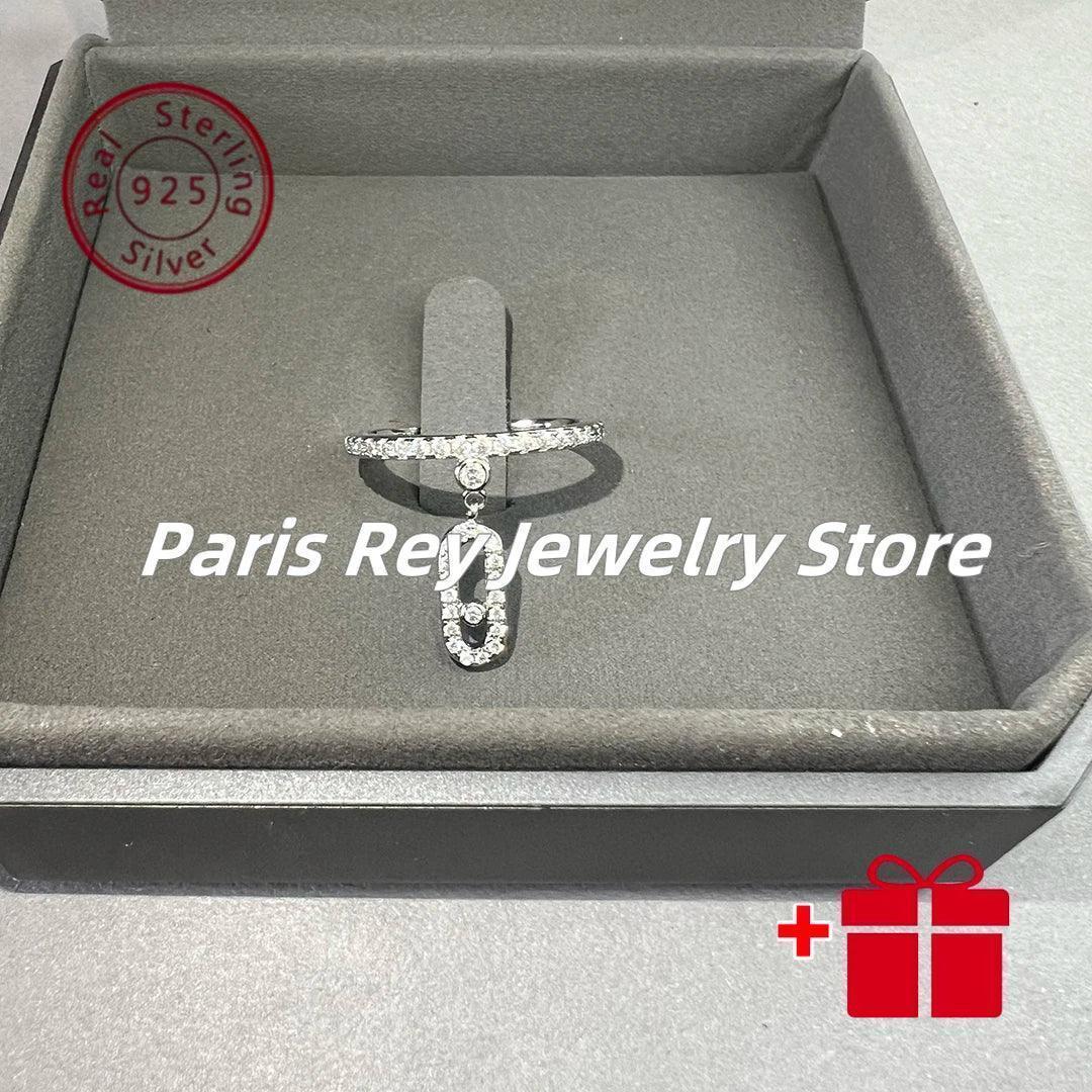 Luxury classic s925 inlaid sliding high beauty ring women’s jewelry party girlfriend anniversary gift