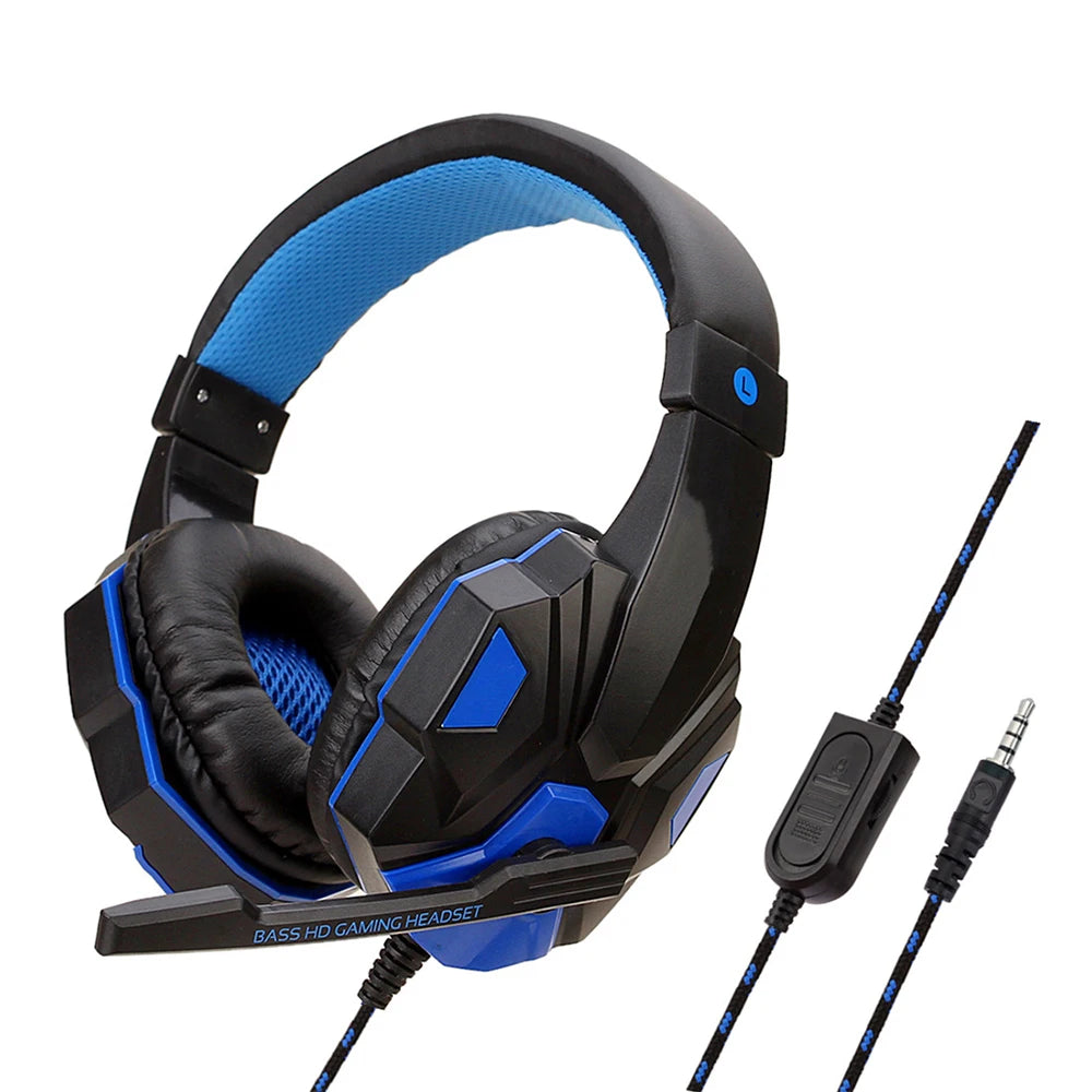 Gaming Headset With Mic Stereo Earphones Deep Bass Headphones Video Game Noise Cancelling with Microphone for PC