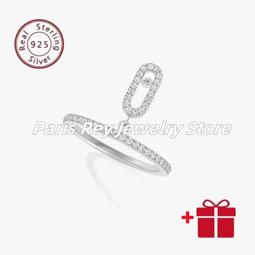 Luxury classic s925 inlaid sliding high beauty ring women’s jewelry party girlfriend anniversary gift