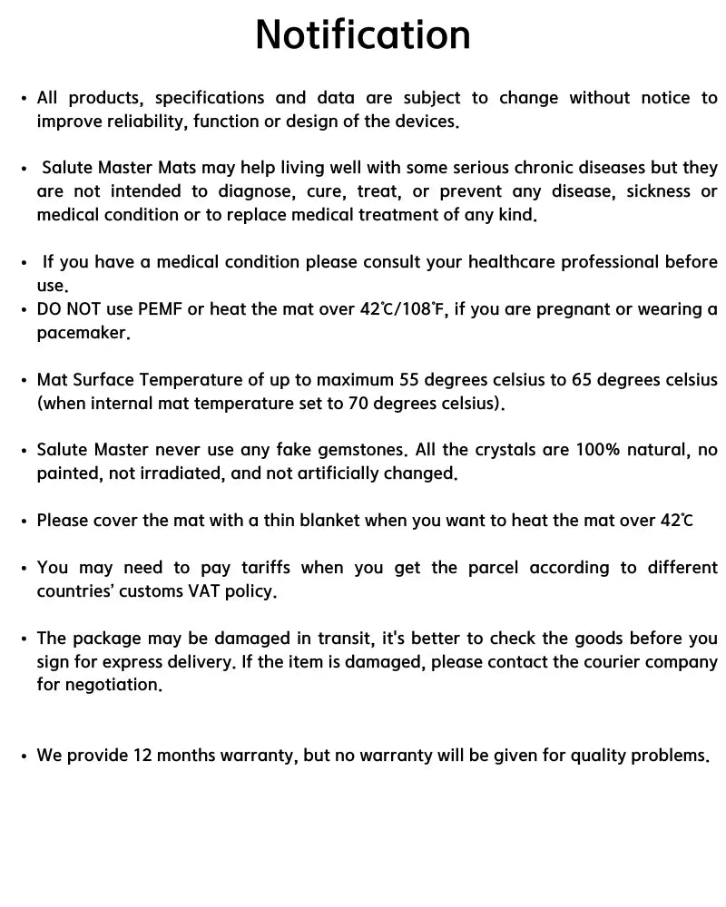 Full Size Amethyst Tourmaline PEMF Infrared Mats With Crystal Sauna Effect FIR Therapy Heating Carpet