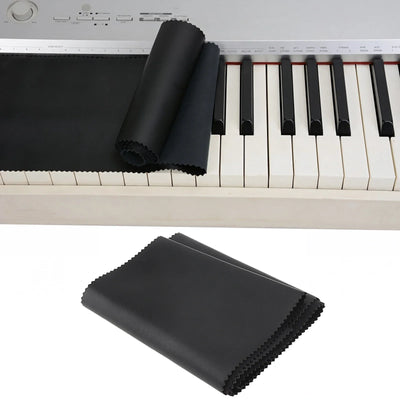 125x15.5cm/49.2x6.1inch PU Leather Black Piano Keyboard Dust Cover for 88 Keys Upright Pianos / Grand Pianos / Electric Pianos