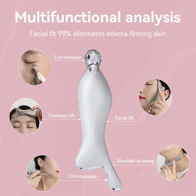 Roller Face Massager V-shape Face Lift Tools Firming Beauty Massage Body Anti-Aging Puffy Eyes Beauty Machine