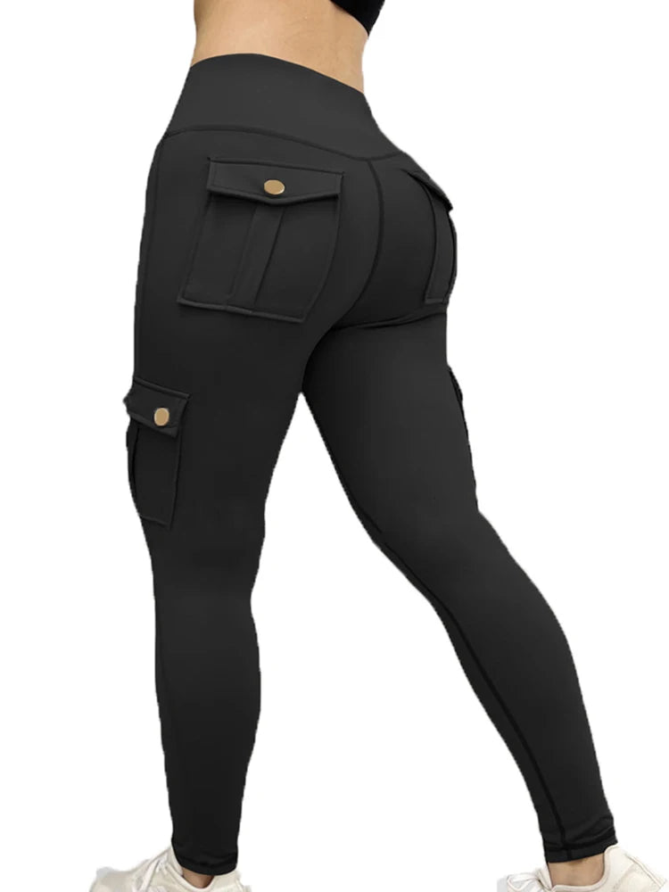 Pockets Gym Leggings Women High Waist
