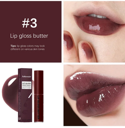 8ml Butter Non-stick Cup Gloss Lip Gloss Moisturizing Mirror Lip Gloss Lasting Color Lip glaze Dye Lip Liquid Makeup For Women