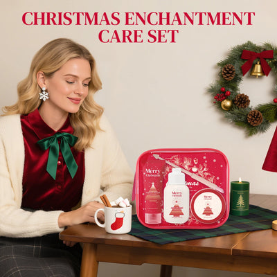 110ml Christmas Boay Care Gift Set Hand Cream Body Lotion Foot Cream & Nail Pen Moisturizing Winter Skin Care Kit for Women Men