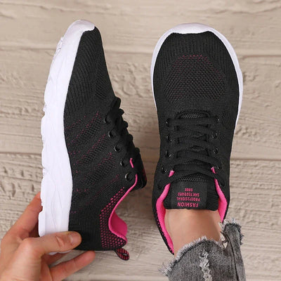 Breathable Women Running Shoes Comfortable Versatile Lightweight Non Slip Outdoor Exercise Shoes  Lace Up Tennis Women Sneakers