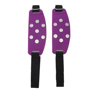 Ice Cleats Traction Crampons Overshoe Ice Snow Anti Slip Spikes Grips Ice Grippers for Adult Hiking Mountaineering Boots Winter