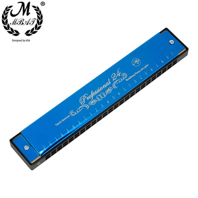 24 Holes Harmonica Key of C Professional Tremolo Mouth Organ With Case For Adults Professionals and Students Harmonica
