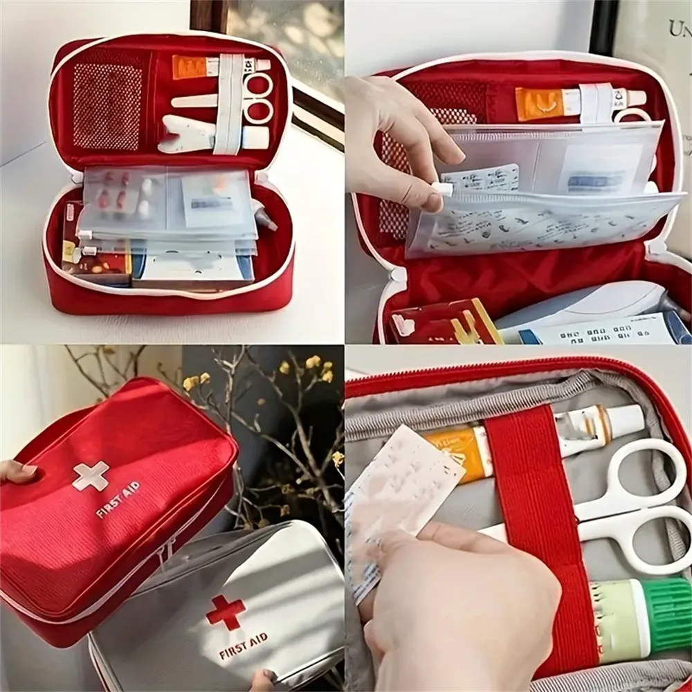 Portable First Aid Kit Bag - Compact Emergency Medical Organizer for Trauma & Survival