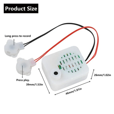 60-Second Recorder Sound Recording Module Two-Button Recorder One Record And One Play Plush Toy Voice Message Recorder Voice Box