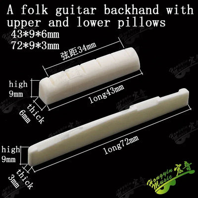 Acoustic guitar  and 4 5 6 7 12String Bass guitar nut slotted, upper and lower nuts slotted in various sizes Made of Bovine bone