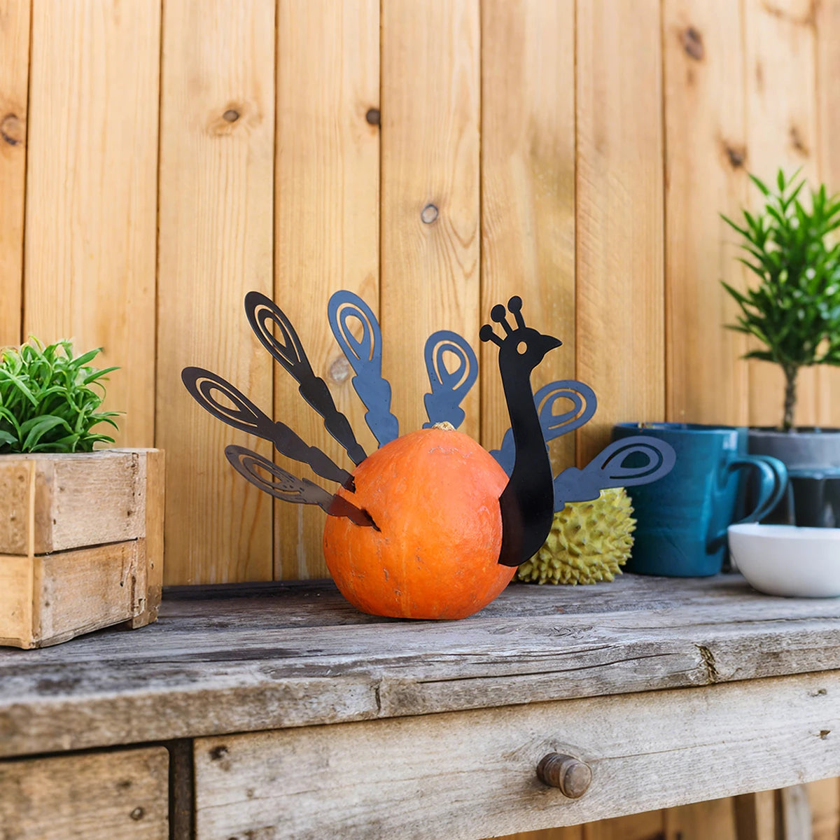 8pcs Thanksgiving Decoration Turkey Silhouette Accessories, DIY Decoration, Outdoor Garden Thanksgiving Scene Decoration Accesso