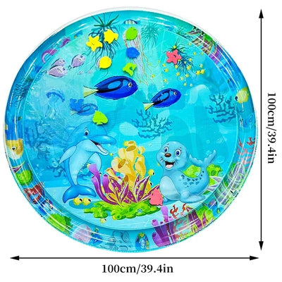 ROOXIN Baby Water Play Mat Inflatable Cushion PVC Infant Toddler Water Pad For Kids Outdoor Summer Playing Water Mat Water
