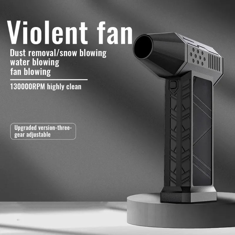 Electric Air Duster 130000RPM Turbofan High Power Jet Fan  Cleaning Blower Tool Brushless Motor Variable Speed Dust Blower