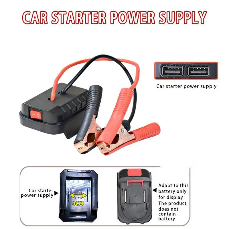 Car Jump Starter Portable Jump Starter Lithium Battery Jumper Box  Battery Pack Quick Charging Automotive Booster withDouble USB