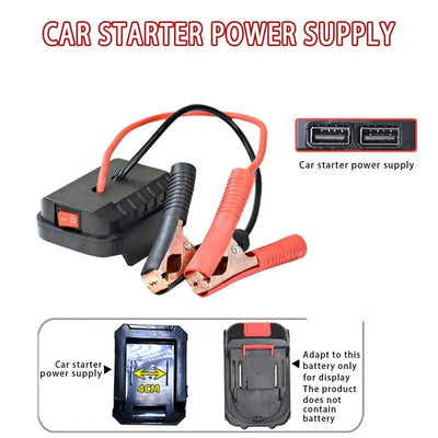 Car Jump Starter Portable Jump Starter Lithium Battery Jumper Box  Battery Pack Quick Charging Automotive Booster withDouble USB