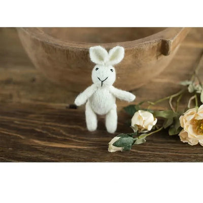 Newborn Photography Props Knitted Rabbit Doll Baby Outfit  |Cosplay Glasses Accessories