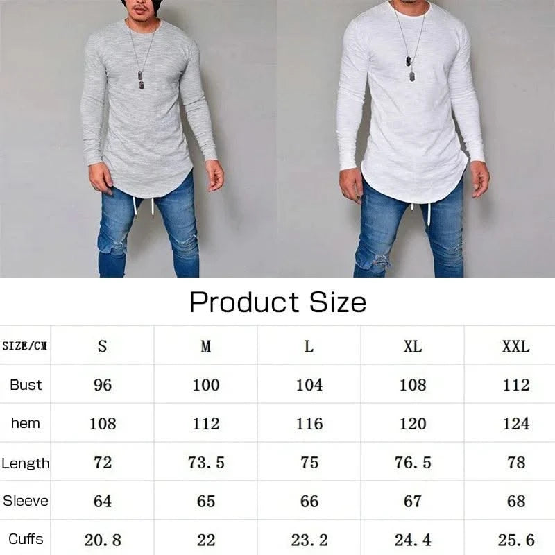 Men's T-Shirts Lycra S-3Xl Long Sleeved Men T Shirt Pure Color Casual Mens Long Sleeve Man T-Shirt for Male