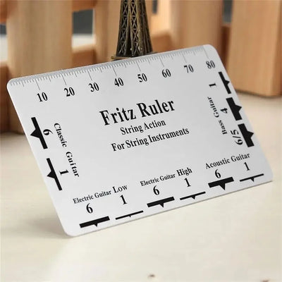 Guitar Strings String Pitch Ruler Measurement Rulers Card Guitar Ruler Compact Instruments Action Gauge Ruler Ukulele Bass