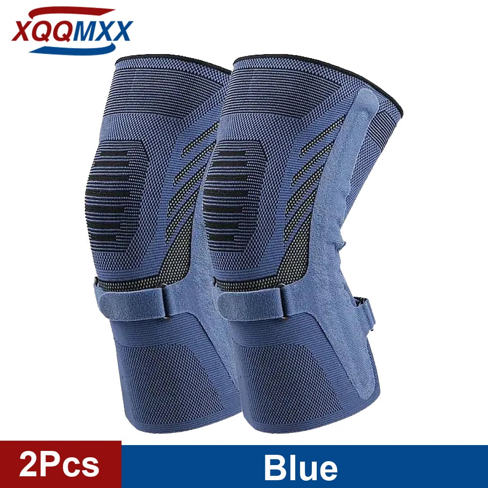 Knee Compression Sleeve for Knee Pain. Knee Support Brace with Side Stabilizers & Patella Tendon Strap for Working Out,Arthritis