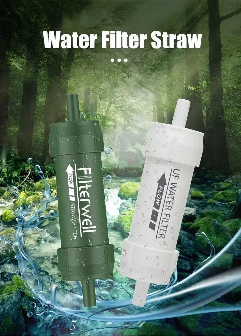 Outdoor mini water filter straw purification for survival or emergency supplies portable micron purifier storm