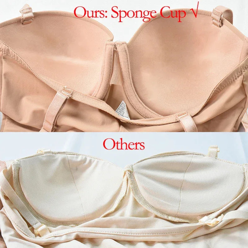 Shapewear Women Sexy Dress Control Slips Dress With Bra Push Up Slimming Sheath Underwear Body Shaper Waist Trainer Corset