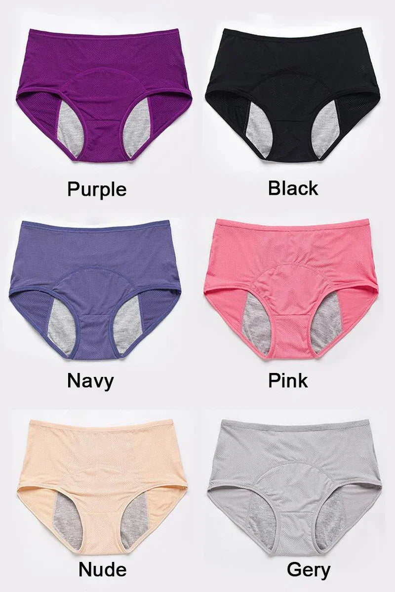 5pcs/Set Leak Proof Menstrual Panties Women Period Underwear Sexy Pants Physiological Underwear Plus Size Waterproof Briefs