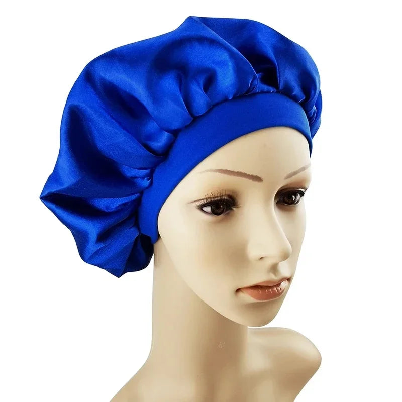 30cm diameter Satin Silk Bonnet, Night Sleep Cap for Curly Hair, Hair Protection Head Cover for Women