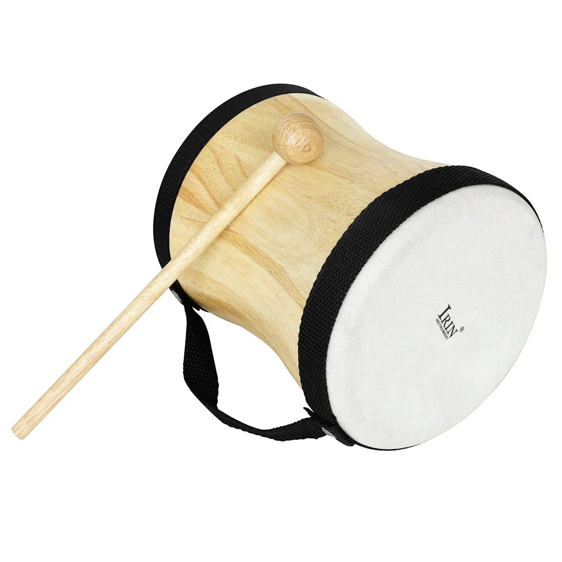 IRIN Indian Drums Wooden Sheepskin Drums with Drumsticks Percussion Instruments Children's Music Gifts Professional Hand Drum