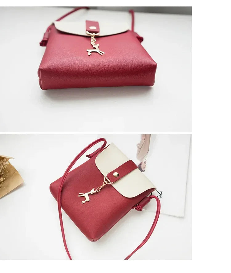 Fashion Handbags Women Bags Designer New Casual Bag Mobile Phone Bag Personality Deer Charm Single Shoulder Diagonal Bag