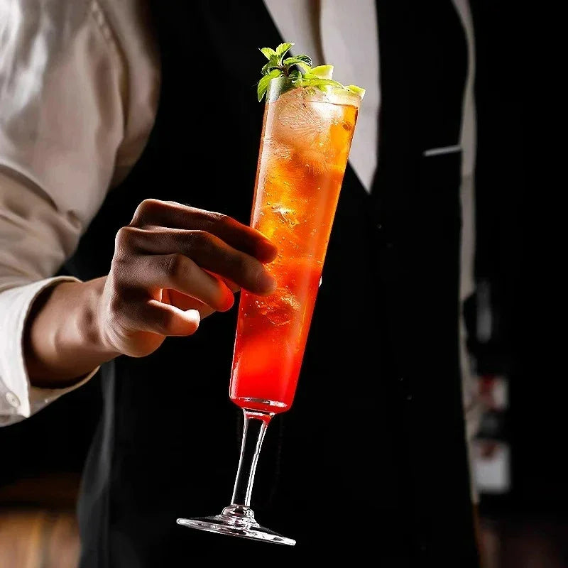 Creative Cocktail Glasses Cup Small Capacity Cold Drink Cups Milkshake Juice Long Drink Cup Champagne Glass Cups Drinkware Tools