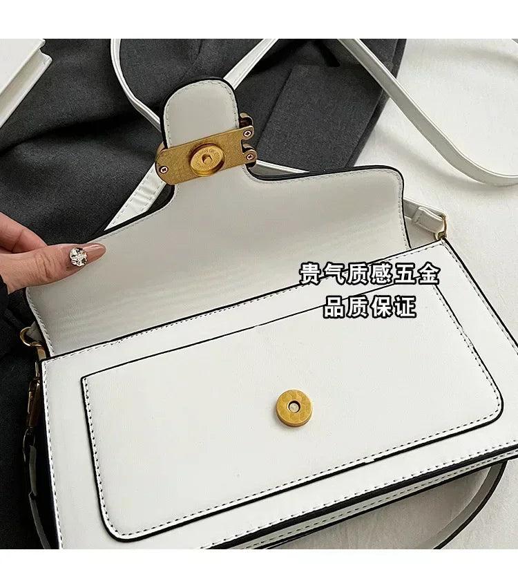 Luxury - grade 2025 women’s exclusive small square shoulder bag - solid - color aesthetic niche - style design& daily