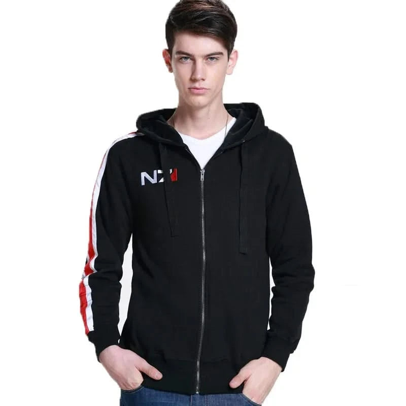 Mass Effect Hoodie Zip Up Hooded Sweatshirt Women Men