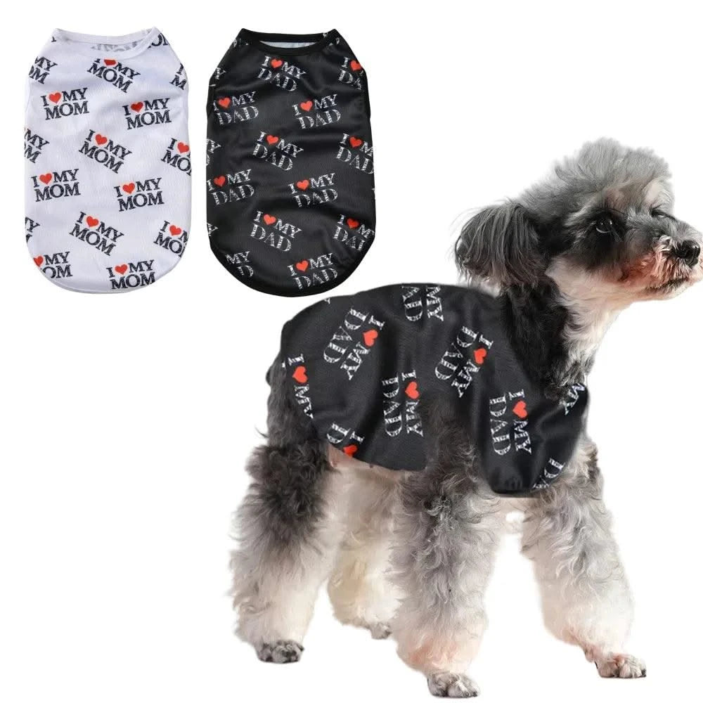 Summer Dog Clothes Small Large Dogs Cats Breathable Pet Mesh Clothing Puppy Vest Lightweight T-shirt Comfortable Pets Costume
