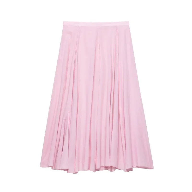 Women's Pink Pleated
