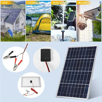 Outdoor Solar Panel 600W 12V Polycrystalline USB Power Portable Rechargeable Solar Cell Solar Generator for Home Lighting Camp