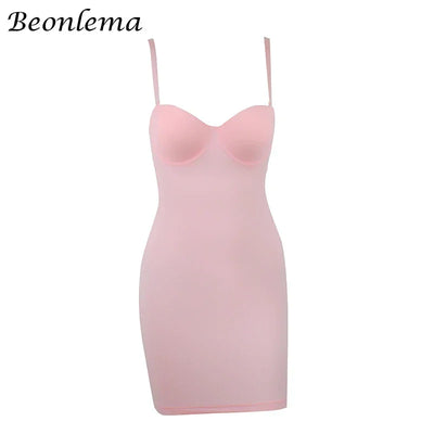 Shapewear Women Sexy Dress Control Slips Dress With Bra Push Up Slimming Sheath Underwear Body Shaper Waist Trainer Corset
