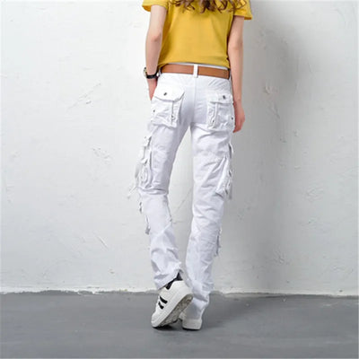 Women Cargo Pants Camouflage Overalls